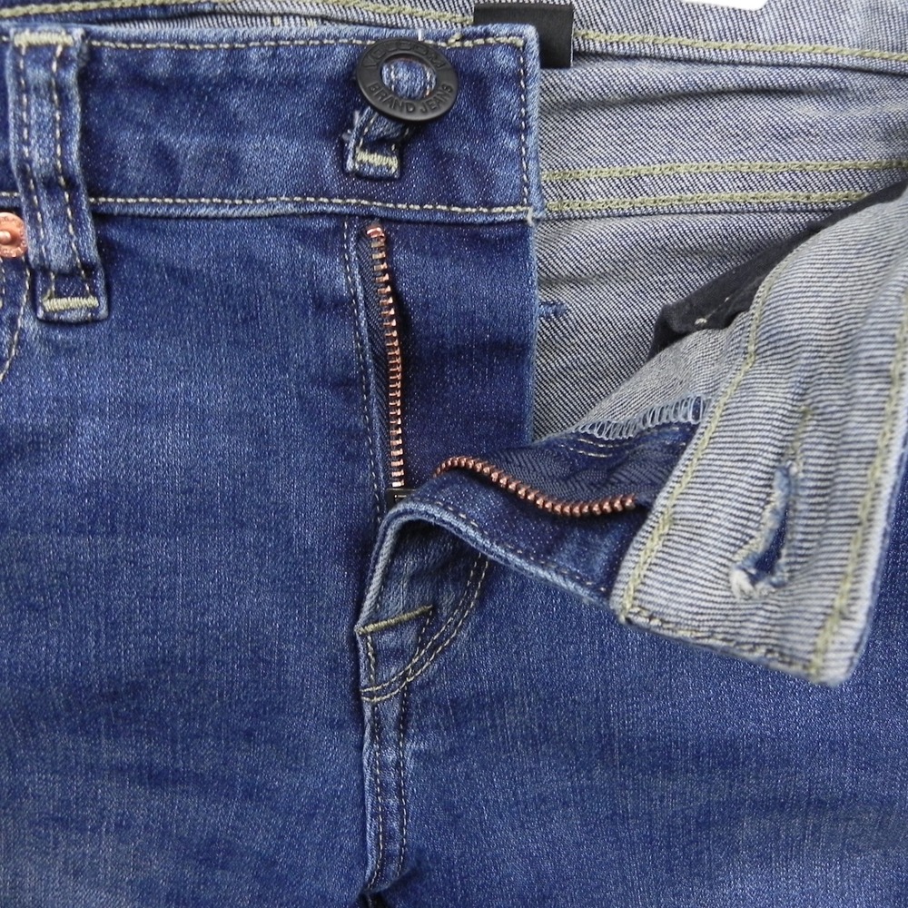 Volcom Vorta Slim Straight Jeans Boys 25 10Y Dark Wash Denim Stretch Pants - Picture 11 of 15